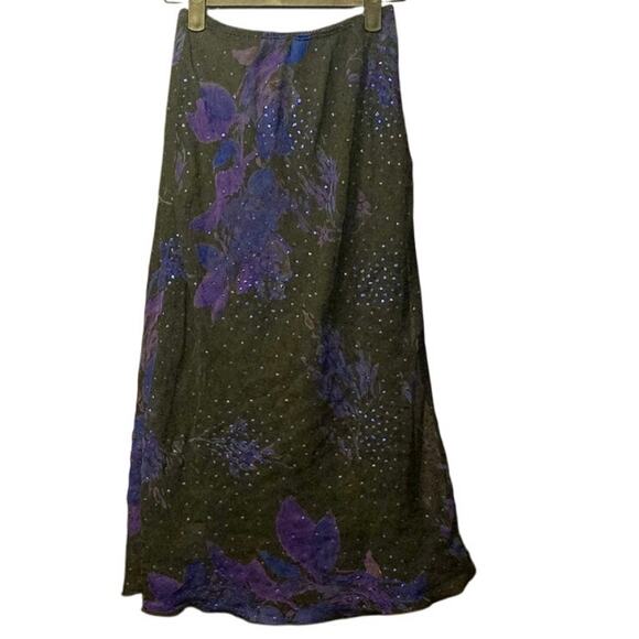 Younique Y2K dark fairy floral midi skirt size small - Picture 1 of 5